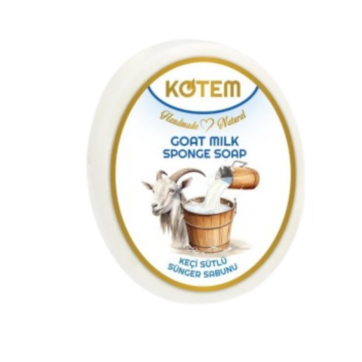 Kotem mydełko w gąbce Kozie Mleko.png